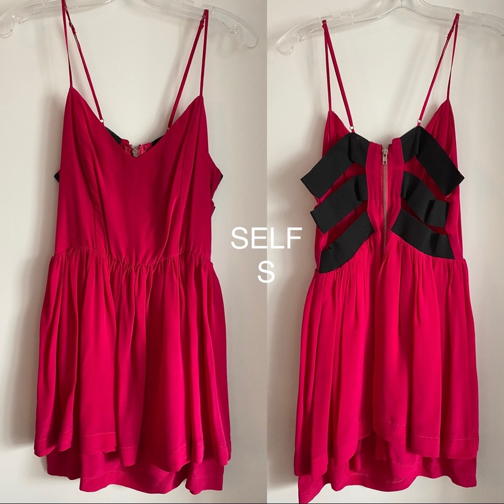 Pink silk dress